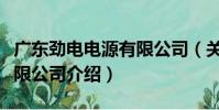 廣東勁電電源有限公司(關于廣東勁電電源有限公司介紹)