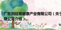 廣東劉住哥健康產業有限公司(關于廣東劉住哥健康產業有限公司介紹)