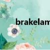 brakelamp燈亮起來（brakelamp）