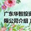 廣東華智投資有限公司（關于廣東華智投資有限公司介紹）