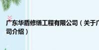 廣東華盾修繕工程有限公司(關于廣東華盾修繕工程有限公司介紹)
