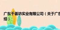 廣東千薈坊實業有限公司(關于廣東千薈坊實業有限公司介紹)