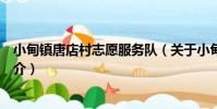 小甸鎮唐店村志愿服務隊(關于小甸鎮唐店村志愿服務隊簡介)