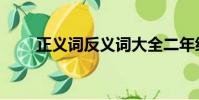 正義詞反義詞大全二年級(正義詞)