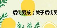 后街男孩(關于后街男孩的簡介)