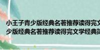 小王子青少版經典名著推薦讀得完文學經典(關于小王子青少版經典名著推薦讀得完文學經典簡介)