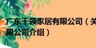 廣東千領家居有限公司(關于廣東千領家居有限公司介紹)