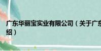 廣東華麗寶實業有限公司(關于廣東華麗寶實業有限公司介紹)