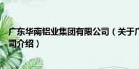 廣東華南鋁業集團有限公司(關于廣東華南鋁業集團有限公司介紹)