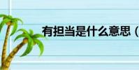 有擔當是什么意思(有擔當)