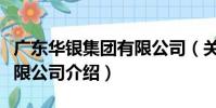 廣東華銀集團有限公司(關于廣東華銀集團有限公司介紹)