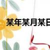 某年某月某日（關于某年某月某日的簡介）