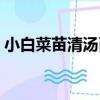 小白菜苗清湯面（關于小白菜苗清湯面簡介）