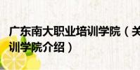 廣東南大職業培訓學院(關于廣東南大職業培訓學院介紹)