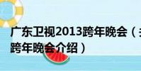 廣東衛視2013跨年晚會(關于廣東衛視2013跨年晚會介紹)