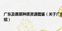 廣東及蔬菜種質資源圖鑒(關于廣東及蔬菜種質資源圖鑒介紹)