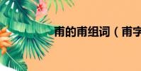 甫的甫組詞(甫字組詞)