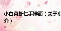 小白菜蝦仁手搟面(關于小白菜蝦仁手搟面簡介)