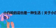 小白臉的混也是一種生活(關于小白臉的混也是一種生活簡介)