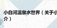 小白河溫泉水世界(關于小白河溫泉水世界簡介)