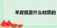 羊皮紙是什么材質的(羊皮紙)