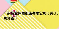 廣東博金體育設施有限公司(關于廣東博金體育設施有限公司介紹)