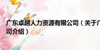 廣東卓越人力資源有限公司(關于廣東卓越人力資源有限公司介紹)