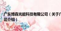 廣東博森光能科技有限公司(關于廣東博森光能科技有限公司介紹)