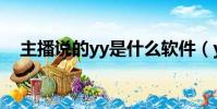 主播說的yy是什么軟件(yy是什么軟件)