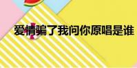 愛情騙了我問你原唱是誰(愛情騙了我)