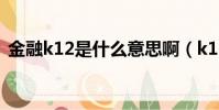 金融k12是什么意思啊(k12是什么意思啊)