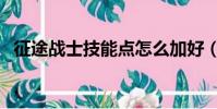 征途戰士技能點怎么加好(征途戰士加點)