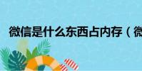 微信是什么東西占內存(微信是什么東西)