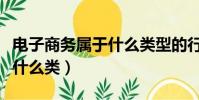 電子商務屬于什么類型的行業(電子商務屬于什么類)