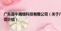廣東喜牛網絡科技有限公司(關于廣東喜牛網絡科技有限公司介紹)