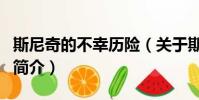 斯尼奇的不幸歷險(關于斯尼奇的不幸歷險的簡介)