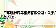 廣東嘿米汽車服務有限公司(關于廣東嘿米汽車服務有限公司介紹)