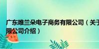 廣東唯蘭朵電子商務有限公司(關于廣東唯蘭朵電子商務有限公司介紹)