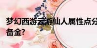 夢幻西游云游仙人屬性點分配消耗現金還是儲備金?