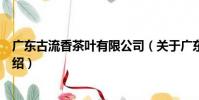 廣東古流香茶葉有限公司(關于廣東古流香茶葉有限公司介紹)