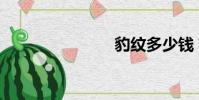 豹紋多少錢?