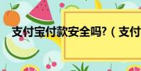 支付寶付款安全嗎?(支付寶錢包安全嗎)