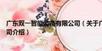 廣東雙一智能裝備有限公司(關于廣東雙一智能裝備有限公司介紹)