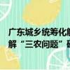 廣東城鄉統籌化解“三農問題”研究（關于廣東城鄉統籌化解“三農問題”研究介紹）