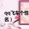 qq飛車個性簽名怎么改不了（qq飛車個性簽名）