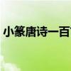 小篆唐詩一百首（關于小篆唐詩一百首簡介）