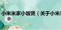 小米米家小飯煲(關于小米米家小飯煲簡介)