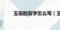 玉璽的璽字怎么寫(玉璽上的字)