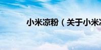 小米涼粉(關于小米涼粉簡介)
