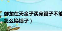 御龍在天金子買完銀子不能用(御龍在天金子怎么換銀子)